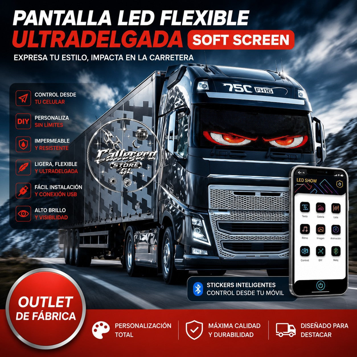 LETRERO LED 17 CM LARGO X 7 CM ANCHO